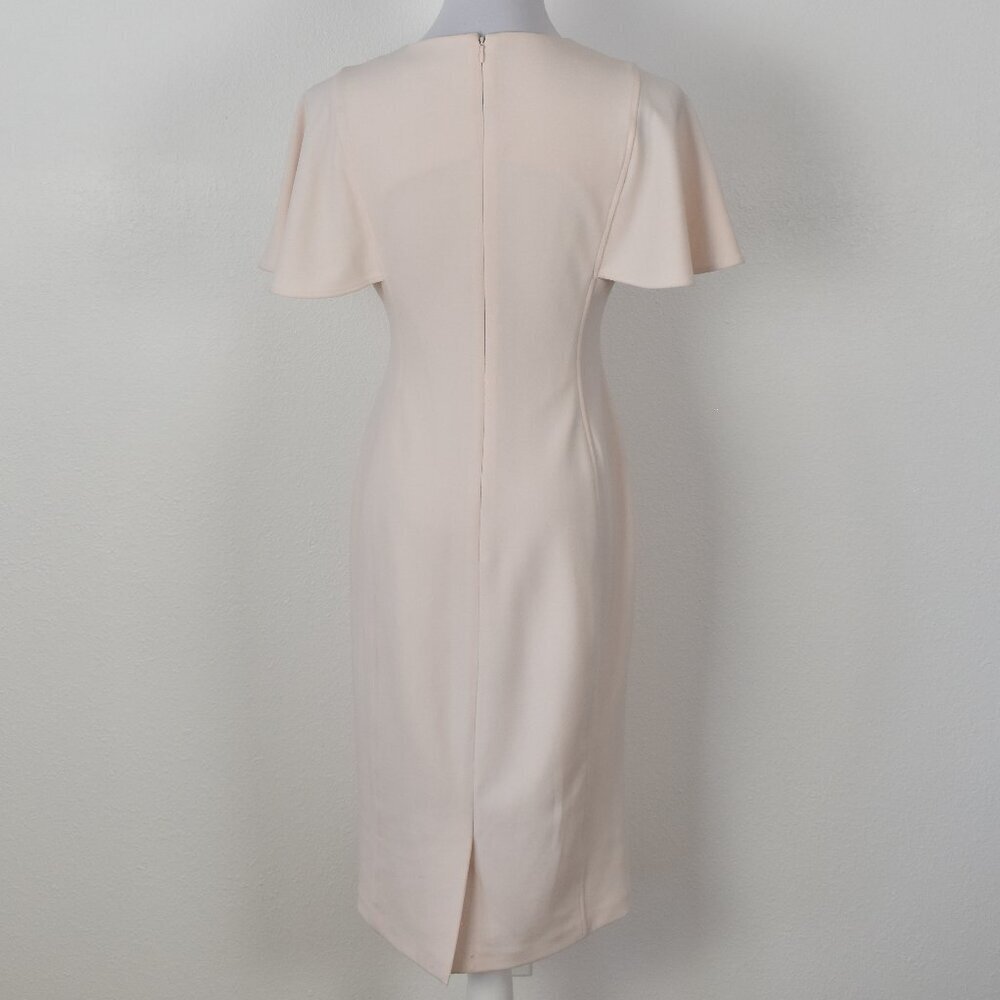 Calvin Klein Flutter Sleeve Sheath Dress Light Pink - 4 - Picture 7 of 10